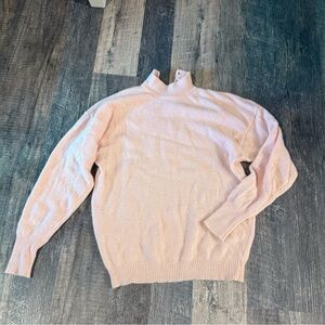 Neiman Marcus Cashmere Button Mock High Neck Sweater Size Large